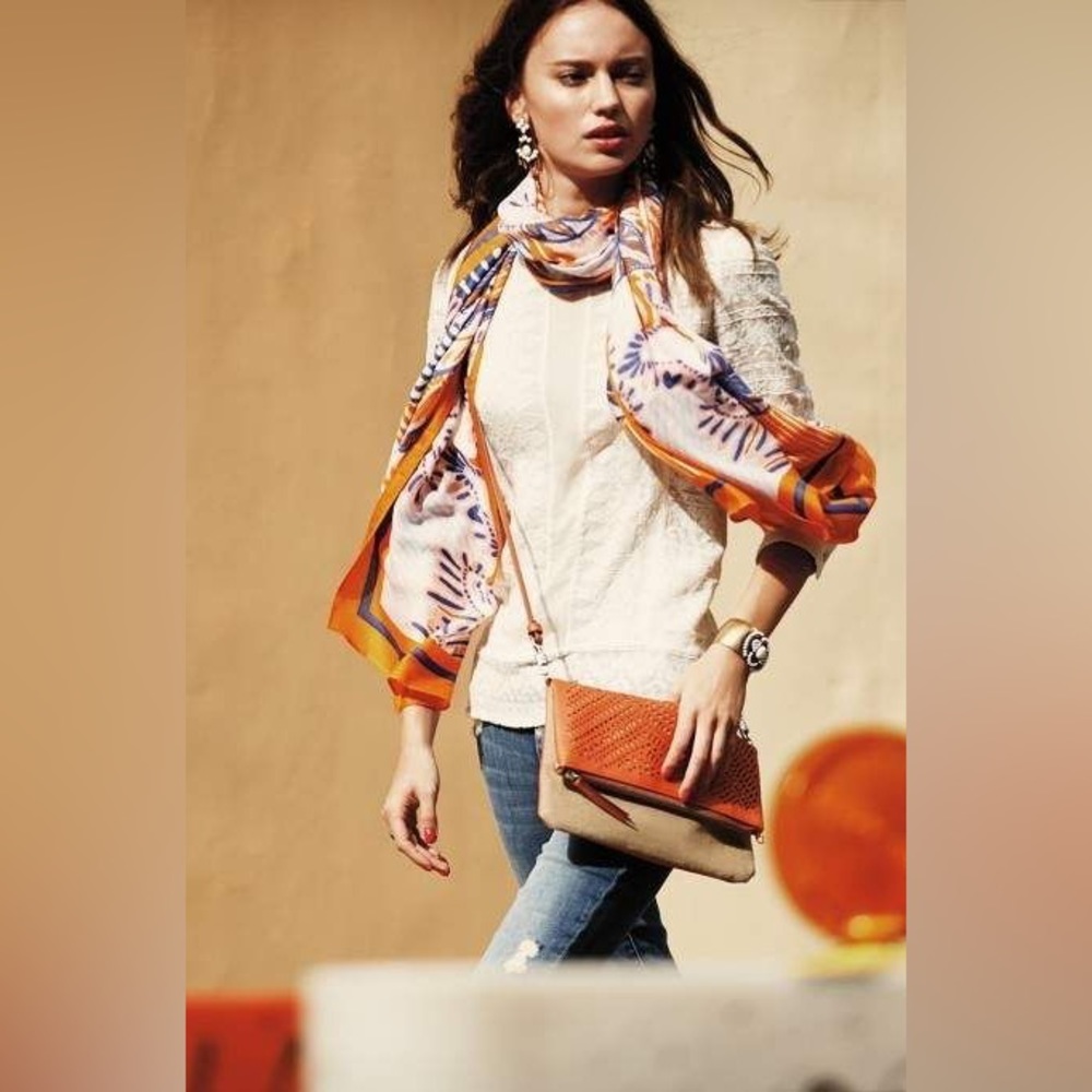 Stella & Dot Union Square Scarf - Tangerine